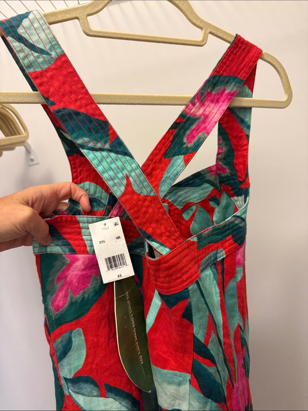 FARM Rio Red Tropical-Print Button-Front Mini Dress - Picture 4 of 4